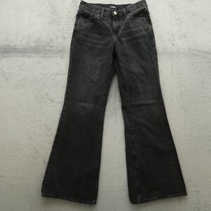 Express Jeans Women's Size 2R Dark Gray Mid-Rise 70's Flare Denim 31.5" Inseam